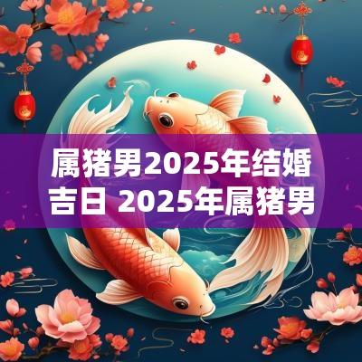 属猪男2025年结婚吉日 2025年属猪男结婚日子查询