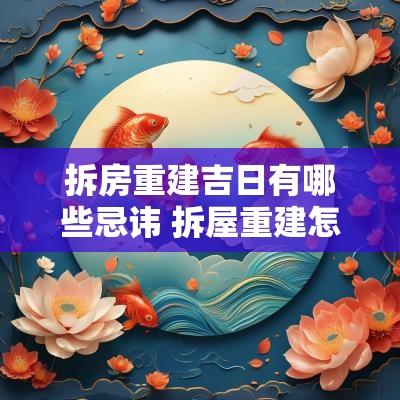 拆房重建吉日有哪些忌讳 拆屋重建怎么选吉日