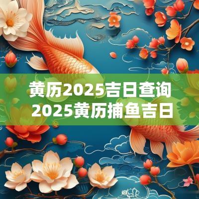 黄历2025吉日查询 2025黄历捕鱼吉日