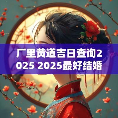 厂里黄道吉日查询2025 2025最好结婚黄道吉日