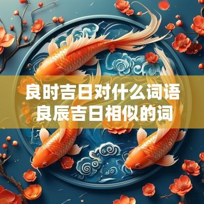 良时吉日对什么词语 良辰吉日相似的词语
