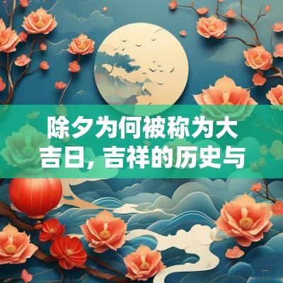 除夕为何被称为大吉日, 吉祥的历史与文化意义