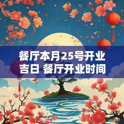 餐厅本月25号开业吉日 餐厅开业时间通知