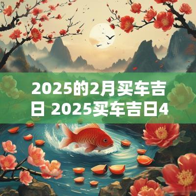 2025的2月买车吉日 2025买车吉日4月
