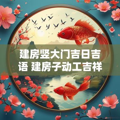 建房竖大门吉日吉语 建房子动工吉祥语