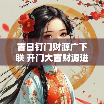 吉日钉门财源广下联 开门大吉财源进下联