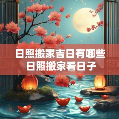 日照搬家吉日有哪些 日照搬家看日子
