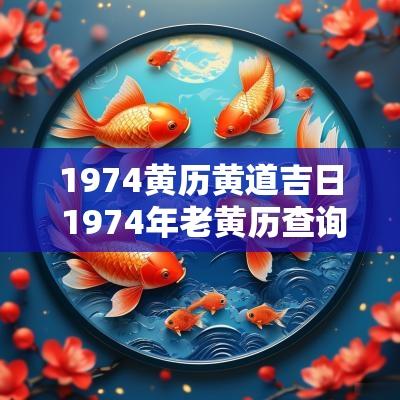 1974黄历黄道吉日 1974年老黄历查询