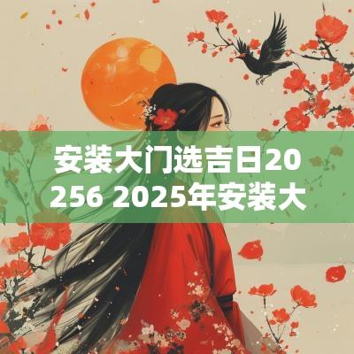 安装大门选吉日20256 2025年安装大门吉日