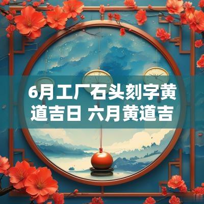 6月工厂石头刻字黄道吉日 六月黄道吉日生产