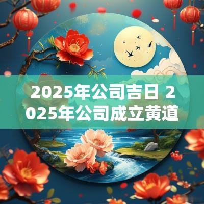 2025年公司吉日 2025年公司成立黄道吉日
