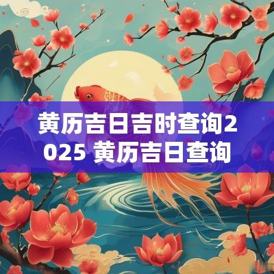 黄历吉日吉时查询2025 黄历吉日查询2025佛山