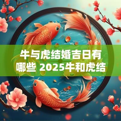 牛与虎结婚吉日有哪些 2025牛和虎结婚吉日