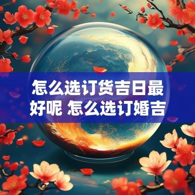 怎么选订货吉日最好呢 怎么选订婚吉日最好呢