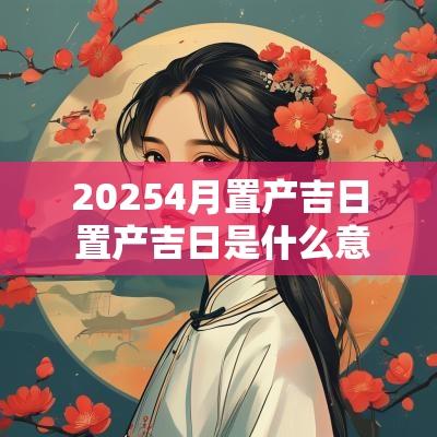 20254月置产吉日 置产吉日是什么意思