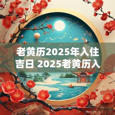 老黄历2025年入住吉日 2025老黄历入新房吉日