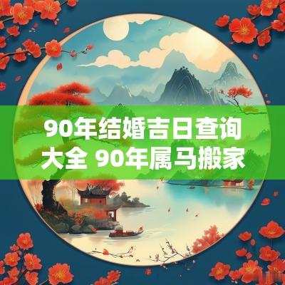 90年结婚吉日查询大全 90年属马搬家吉日查询