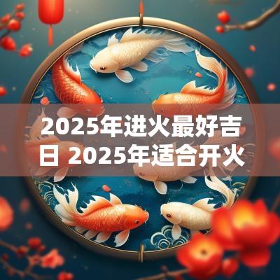 2025年进火最好吉日 2025年适合开火的吉日