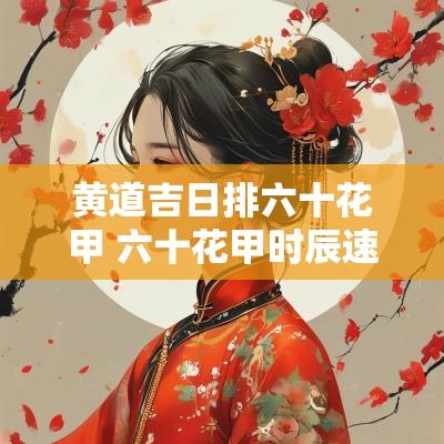 黄道吉日排六十花甲 六十花甲时辰速查表
