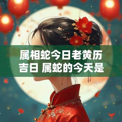 属相蛇今日老黄历吉日 属蛇的今天是吉日还是凶日