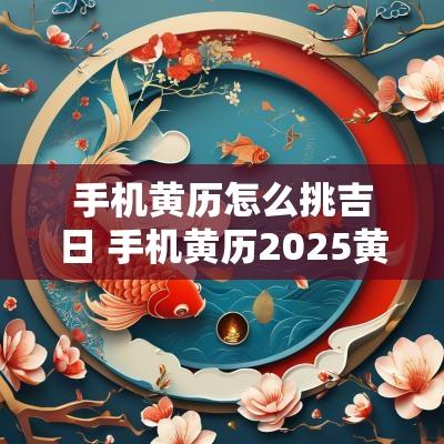 手机黄历怎么挑吉日 手机黄历2025黄道吉日