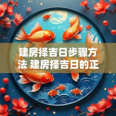 建房择吉日步骤方法 建房择吉日的正确方法