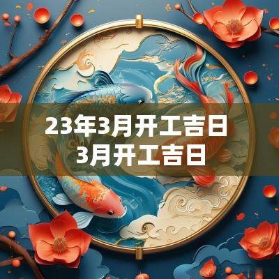 23年3月开工吉日 3月开工吉日