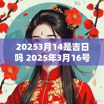 20253月14是吉日吗 2025年3月16号吉日
