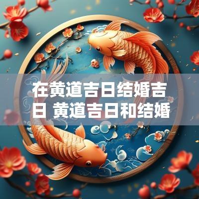 在黄道吉日结婚吉日 黄道吉日和结婚吉日