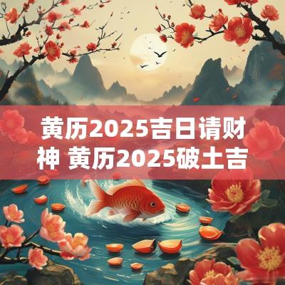 黄历2026吉日请财神 黄历2026破土吉日查询