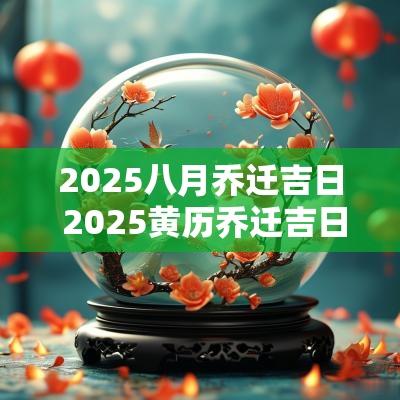 2025八月乔迁吉日 2025黄历乔迁吉日查询
