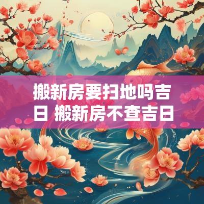 搬新房要扫地吗吉日 搬新房不查吉日行吗