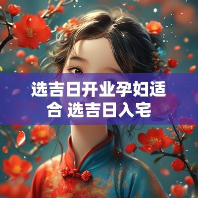 选吉日开业孕妇适合 选吉日入宅