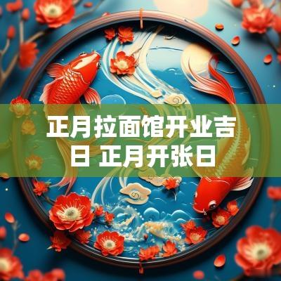 正月拉面馆开业吉日 正月开张日