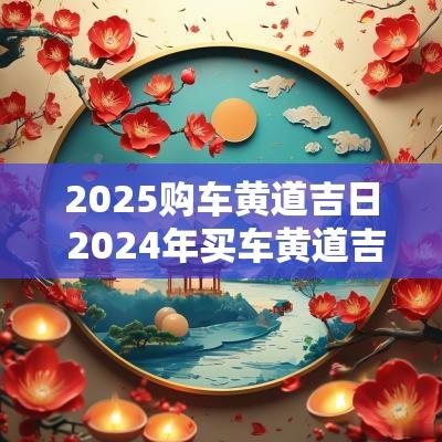 2025购车黄道吉日 2025年买车黄道吉日一览表