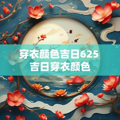 穿衣颜色吉日625 吉日穿衣颜色