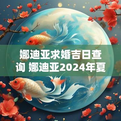 娜迪亚求婚吉日查询 娜迪亚2025年夏季