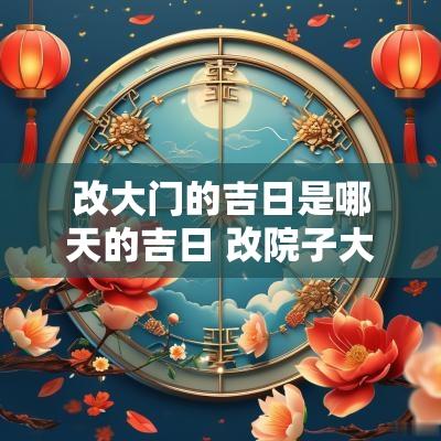 改大门的吉日是哪天的吉日 改院子大门要选什么吉日
