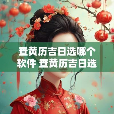 查黄历吉日选哪个软件 查黄历吉日选哪个软件免费