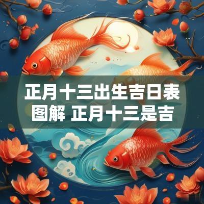 正月十三出生吉日表图解 正月十三是吉日吗