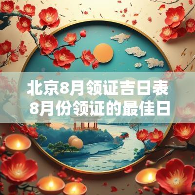 北京8月领证吉日表 8月份领证的最佳日期