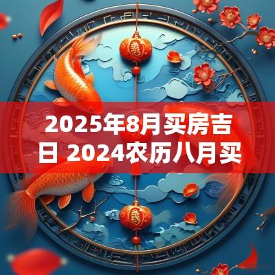 2025年8月买房吉日 2025农历八月买房吉日