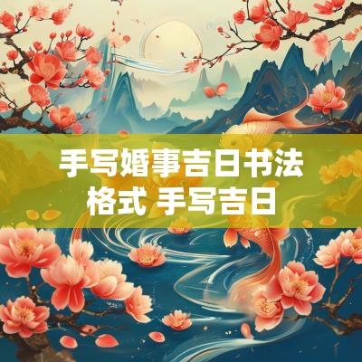 手写婚事吉日书法格式 手写吉日