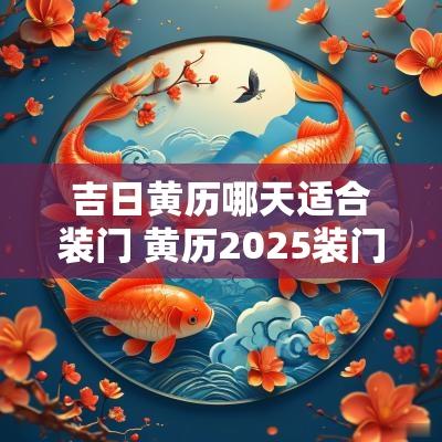吉日黄历哪天适合装门 黄历2025装门吉日查询