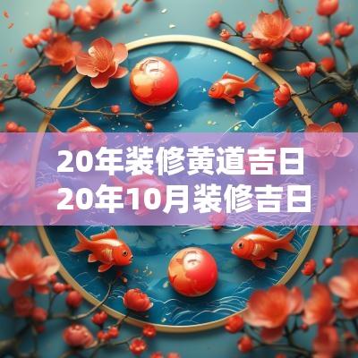 20年装修黄道吉日 20年10月装修吉日