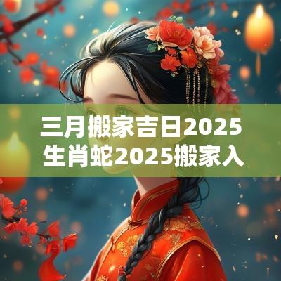 三月搬家吉日2025 生肖蛇2025搬家入宅吉日