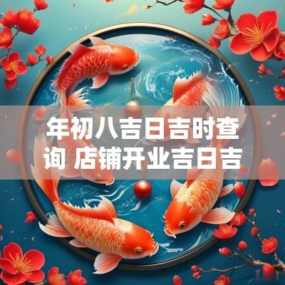 年初八吉日吉时查询 店铺开业吉日吉时查询