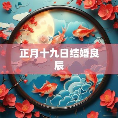 正月十九日结婚良辰