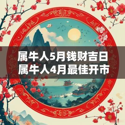 属牛人5月钱财吉日 属牛人4月最佳开市吉日