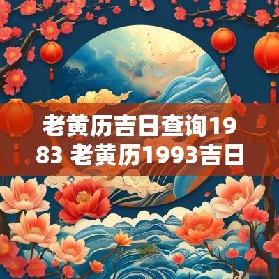 老黄历吉日查询1983 老黄历1993吉日查询